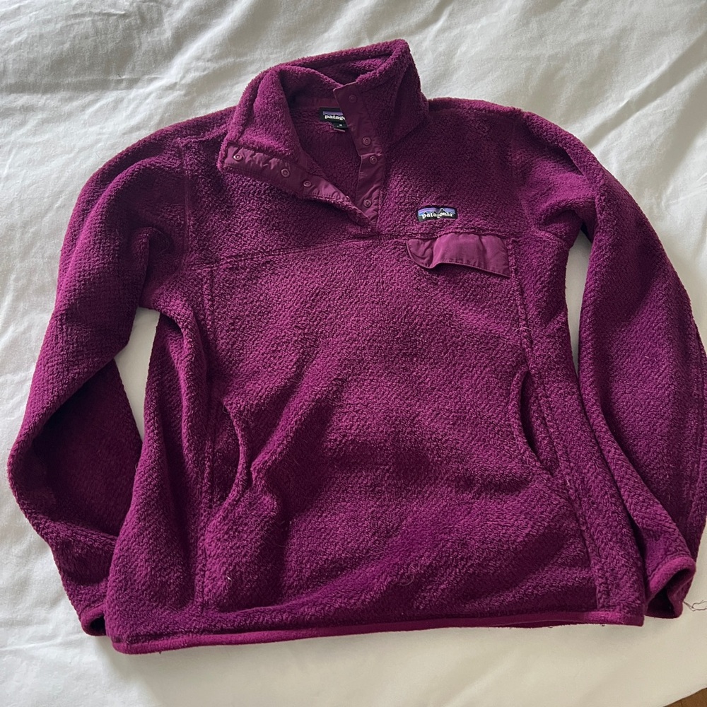 Patagonia Magenta Purple Fleece Pullover Size Medium